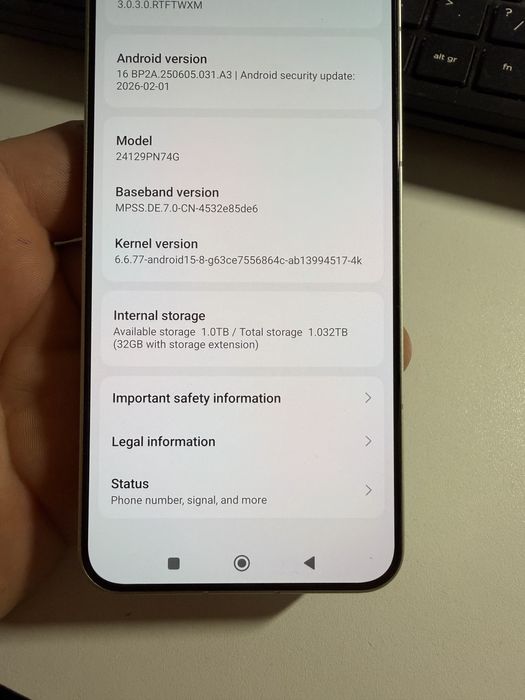 Xiaomi 15 16gb ram 1tb memorie