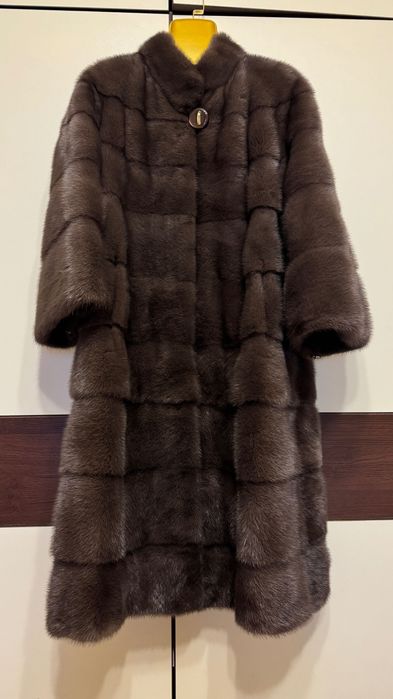 #148 Луксозно палто от норка.Визон. Естествена кожа с косъм.