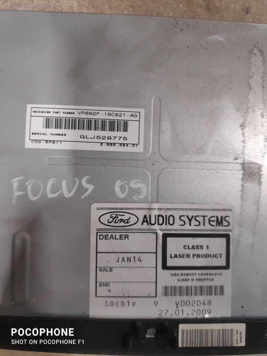 CD Radio music player Ford Focus 2009г / сд-радио музика Форд Фокус