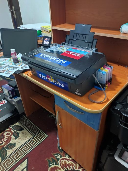 Epson-L 410 kopiya skanerli 600 ta chiqargan rangli printer dyuzi 100%