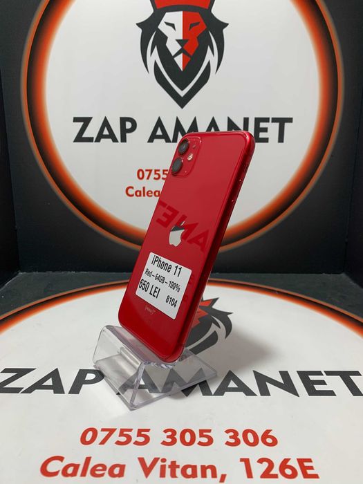 Zap Amanet Vitan - iPhone 11 - Red - 64Gb - 100%