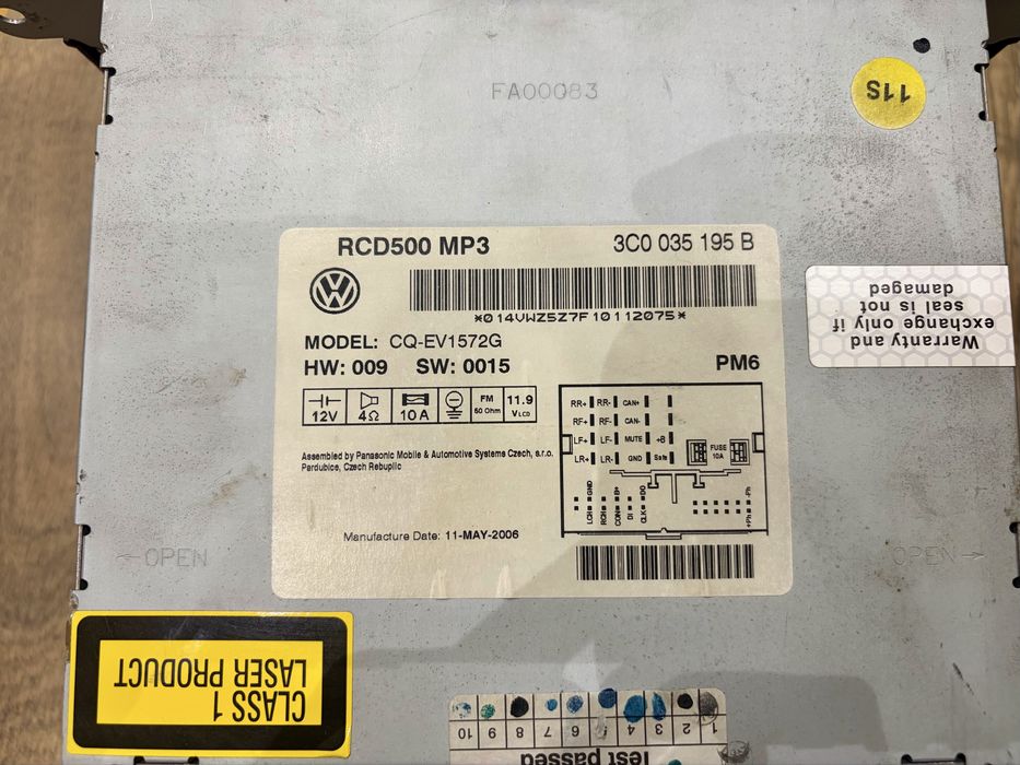 Радио VW RCD 500