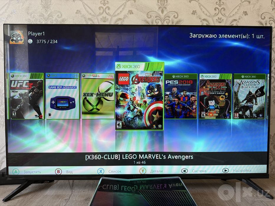 Xbox 360 Slim 40+ oyini bor