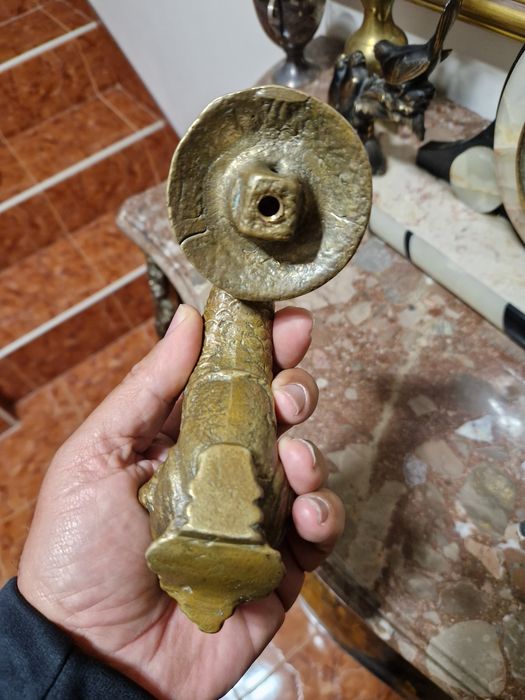 Старо Рядко антикварно бронзово чукало за врата