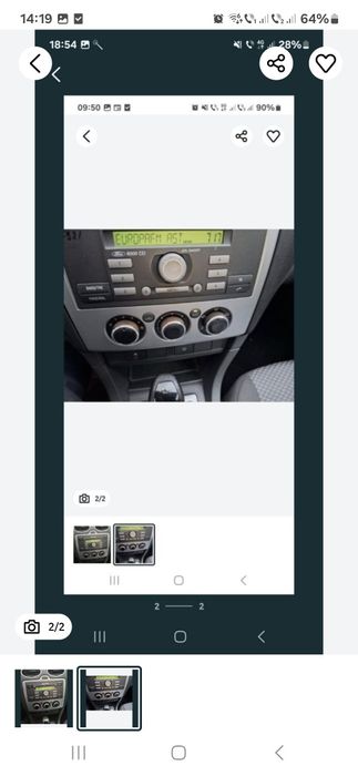 Vand casetofon cu cd radio ford focus 2 an 2007 ofer și cod