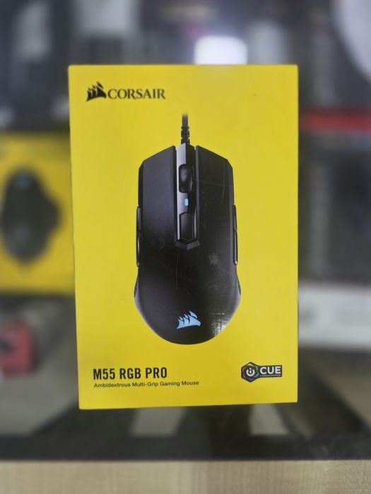 corsair m55 rgb pro ambidextrous multi-grip gaming mouse.