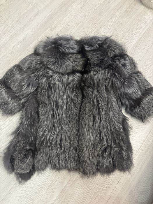 шуба из чернобурки поперечка