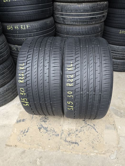 2 Anvelope Vară Continental Contact6  315/30 R22XL  Stare Impecabilă.