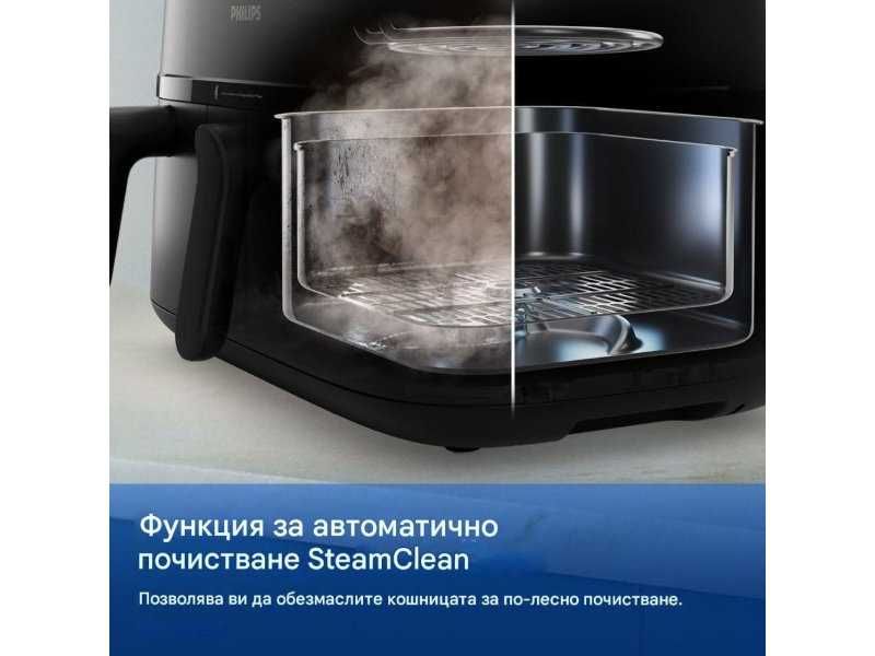 Еър Фрайър с Двойна Кошница и Пара Philips 5000 Series NA550/00