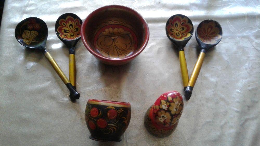 деревянная посуда хохлома