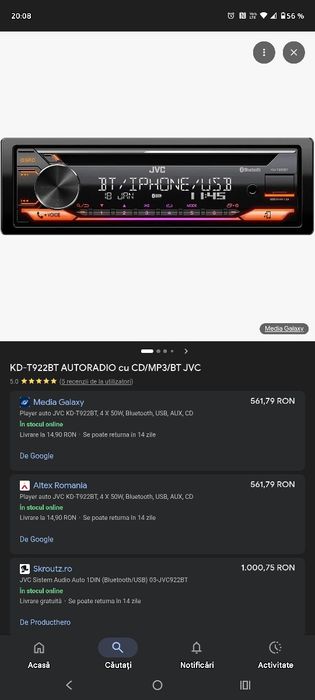 Vând 2 MP3 player jvc 200.lei fiecare