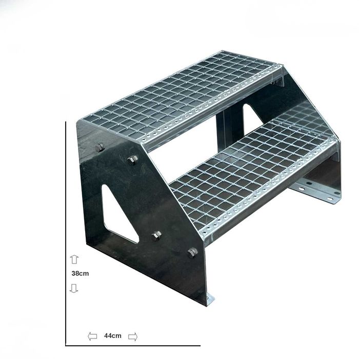 Метално стълбище 2 и 3 стъпала | Свободностоящо | Поцинковано