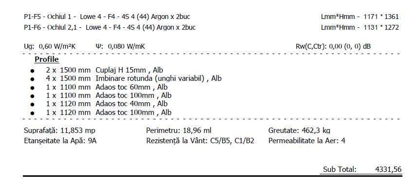 Termopane balcon utilizate Salamander greenEvolution 76 MD PREMIUM