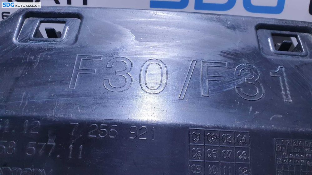 Ghidaj Suport Spoiler Central Bara Spate BMW Seria 3 F30 F31 2010 - 2019 Cod 7256921