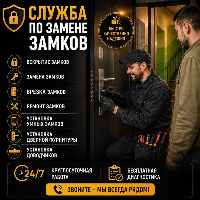 Установить замок|Замена замков|Умные замки|Вскрытие дверей|Автомобилей