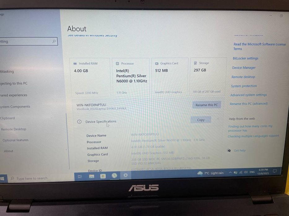 Noutbuk Asus vivobook e412k kafolatli