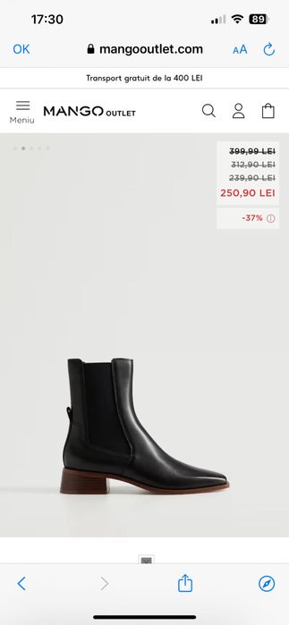 Vand botine piele noi ,mar.38