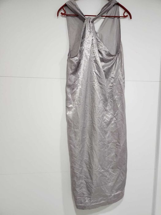 Rochie PARTY VERO MODA, midi, argintiu, nr 38 + bentiță argintie
