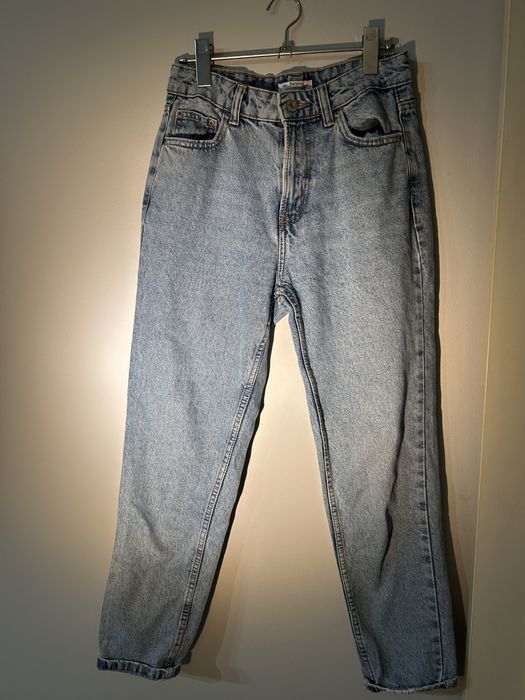 Blugi mom fit albastri