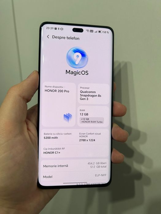 Honor 200 Pro, ca nou, garanție, fullbox