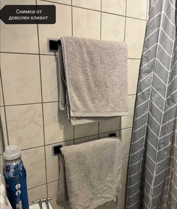 Закачалки за баня за чехли и кърпи без пробиване самозалепващ чаерна