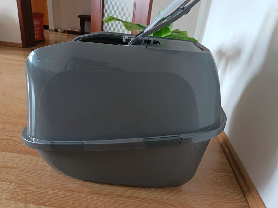 Toaletă Modernă Mega Deluxe 65,8x48,6x45,8 gri închis