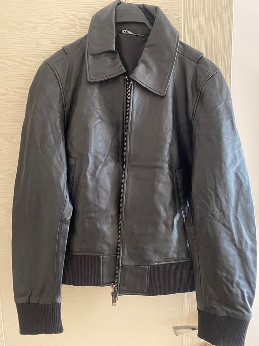 Ново Мъжко Кожено Яке ZARA