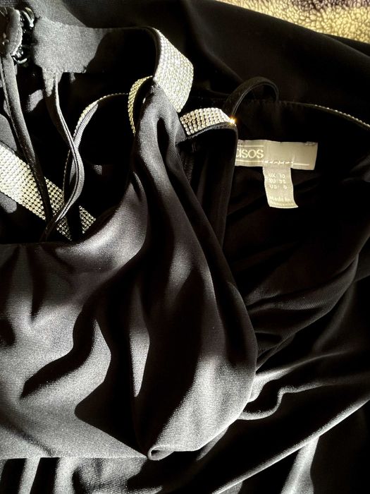 ASOS low back maxi with diamante straps dress, EU 38, UK 10