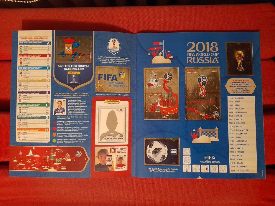 Fifa World Cup 2018 Russia Panini Sticker Album 100% Complet