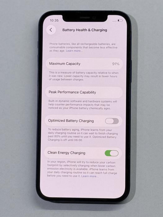 iPhone 12 Blue 128GB 91% battery