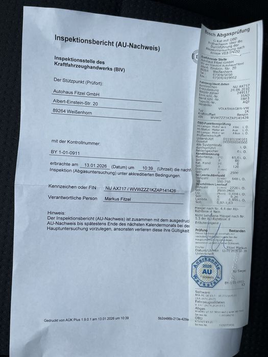 Volkswagen Golf 6 (park asisst)