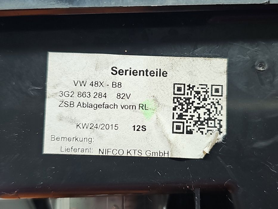 Scrumiera Volkswagen Passat B8 (3G2) [Fabr 2015-prezent] 3G2863284