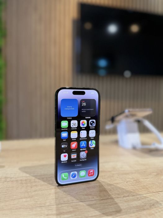 **ATS GSM**iPhone 14 Pro  256Gb Esim Black/Baterie95%/Fact+Gar 12 luni