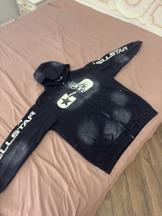 Hellstar Studios Zip-Up Hoodie Black