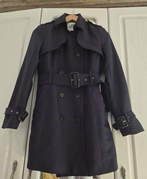 Super oferta! Palton elegant, bleumarin, de primavara,