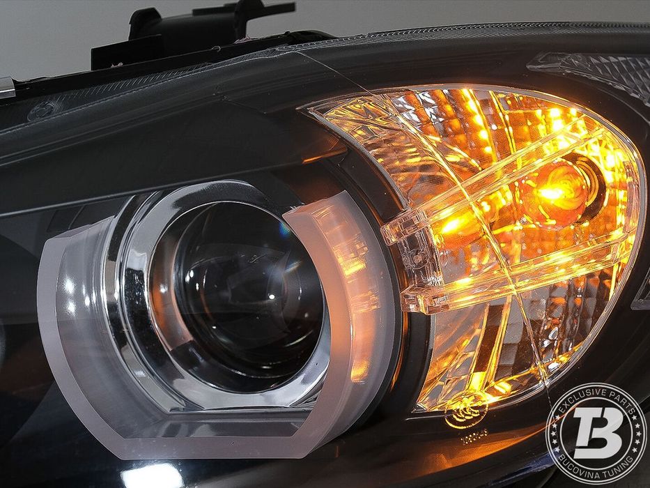 Faruri LED Angel Eyes compatibile cu BMW Seria 3 E90 U LED Design