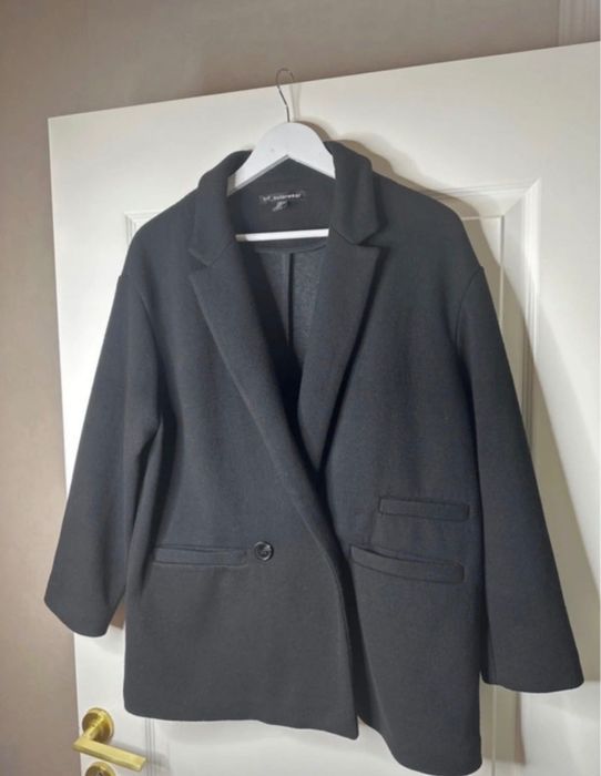 Palton/sacou scurt negru Zara