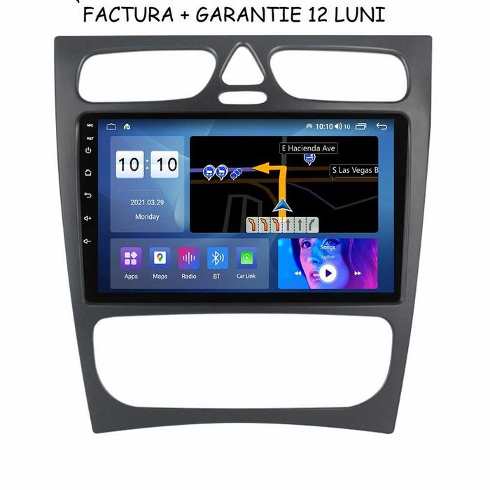 Navigatie Android 14 Mercedes C Class W209 W203 1/8 Gb  CarPlay CAMERA