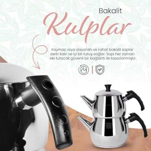 Комплект иноксови чайници 1L + 1.5L за индукция 18/10