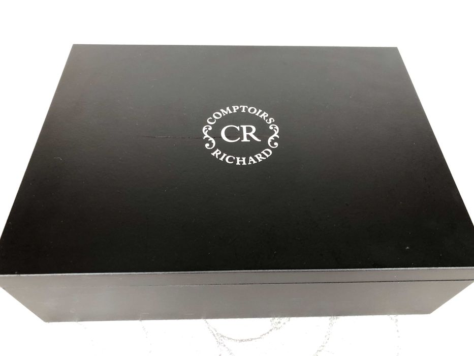 Кутия за чай Comptoirs Richard Paris, дървена, масивна, 10 отделения