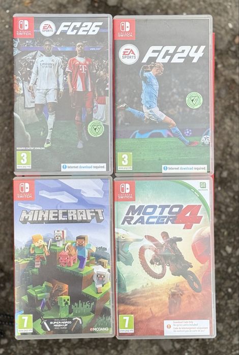 Конзола Nintendo Switch OLED + игри + Pro Controller + кейс