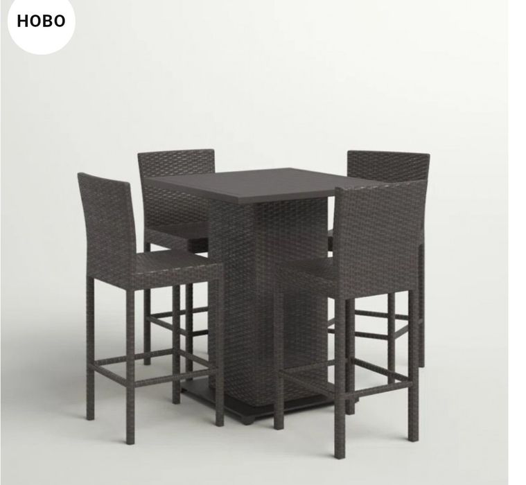 Бар стол 4 броя + маса Ратан  Чисто нови