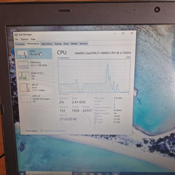 Laptop Lenovo ThinkPad T440 - 240GB SSD, i7 4600 CPU, 12GB RAM