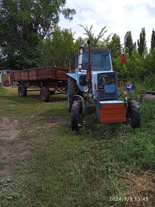 Продам МТЗ 80 + телега самосвал !