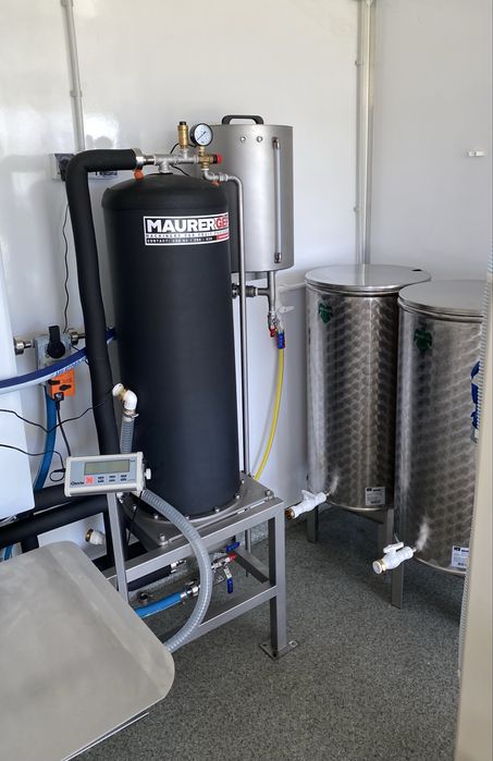 Linie mobilă producție suc mere – presă + pasteurizator + Bag-in-Box – remorcă 2021