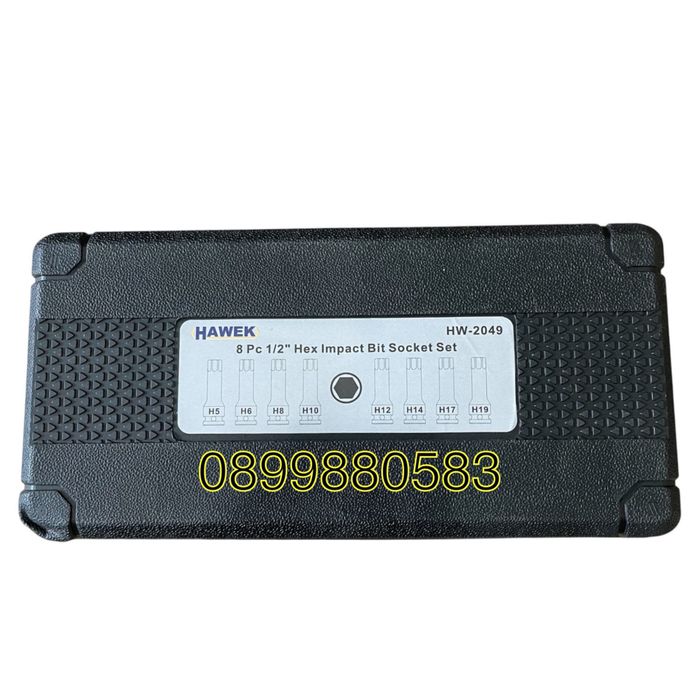 омплект 8 части ударни битове 1/2 накрайник шестограм Hawek