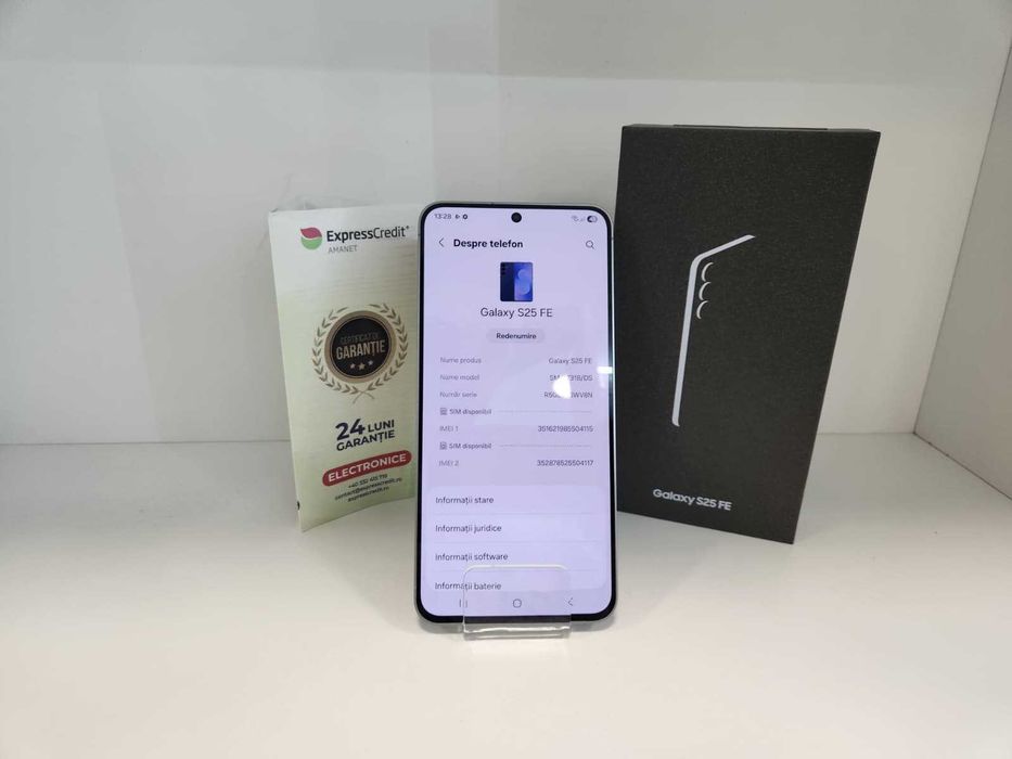 Samsung  S25 FE NOU 8/128 GB  (Ag8 Tudor/B75059) – Garantie 2 Ani!