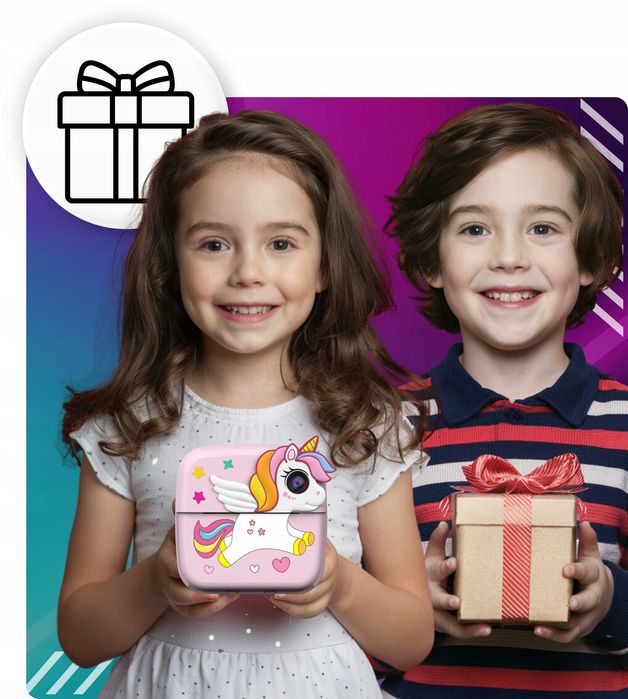 Aparat foto copii VALA A28 Unicorn 50Mpx 1080P Dual Camera Roz