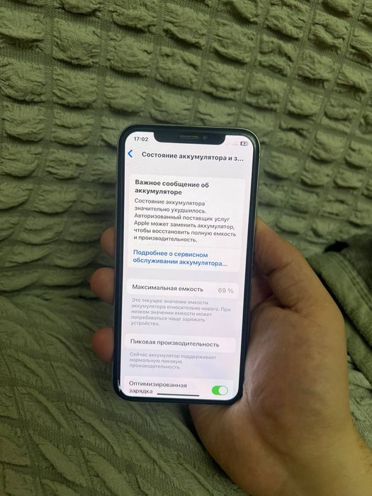 Apple Iphone X 64GB Silver White Original Flagman Holati Yaxshi Zor