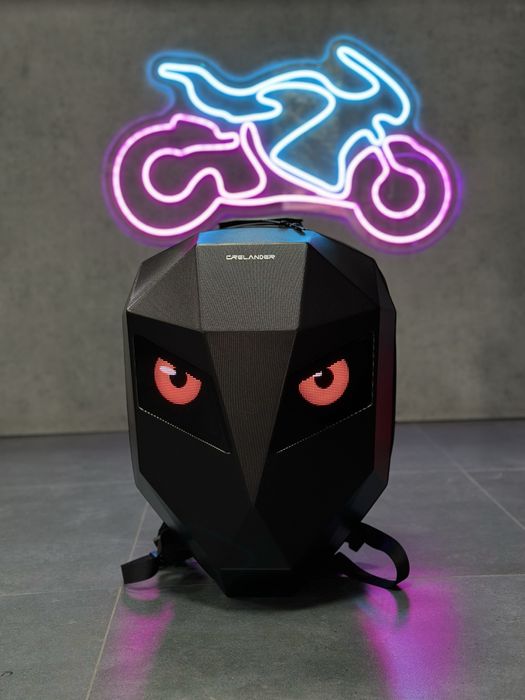 Жёсткий мото-рюкзак CRELANDER, с двумя экранами «глазами». Мотоэкип!